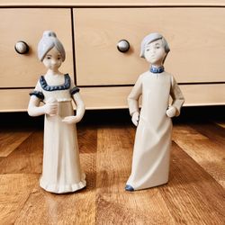 Set Of Rex Valencia Boy And Girl Porcelain Figurines 