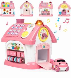 Marstone Toddler Toys for 1- 2 Year Old , 8-in-1 Musical Learning House Montessori Baby Toys 6-1