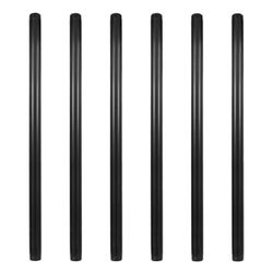 6 Pack 3/4" × 24" Pre-Cut Black Metal Pipe, 