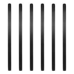 6 Pack 3/4" × 24" Pre-Cut Black Metal Pipe, 