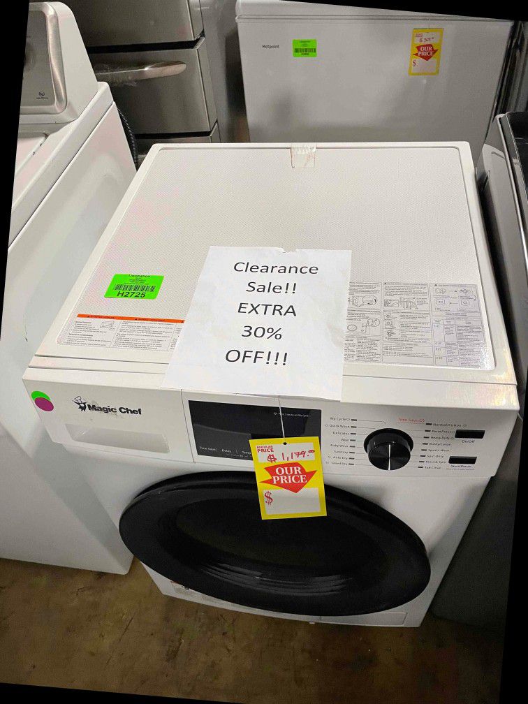 MAGIC CHEF MCSCWD27W5 All in One Ventless and Washer Dryer Combo