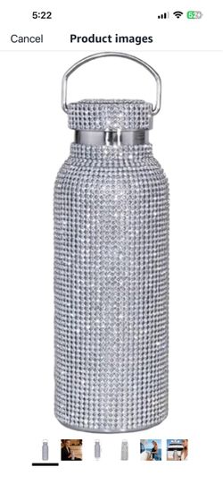 Sparkling Rhinestone Stainless Steel Water Bottle
