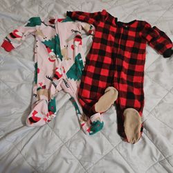 Two 9 Month Fleece Pjs