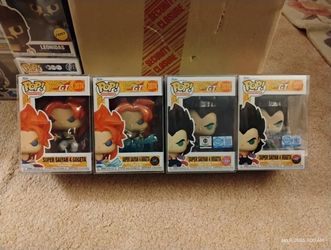 Funko Pop! Super Saiyan 4 Gogeta 2074 & Vegeta 2078 Chase Set Lot of 4