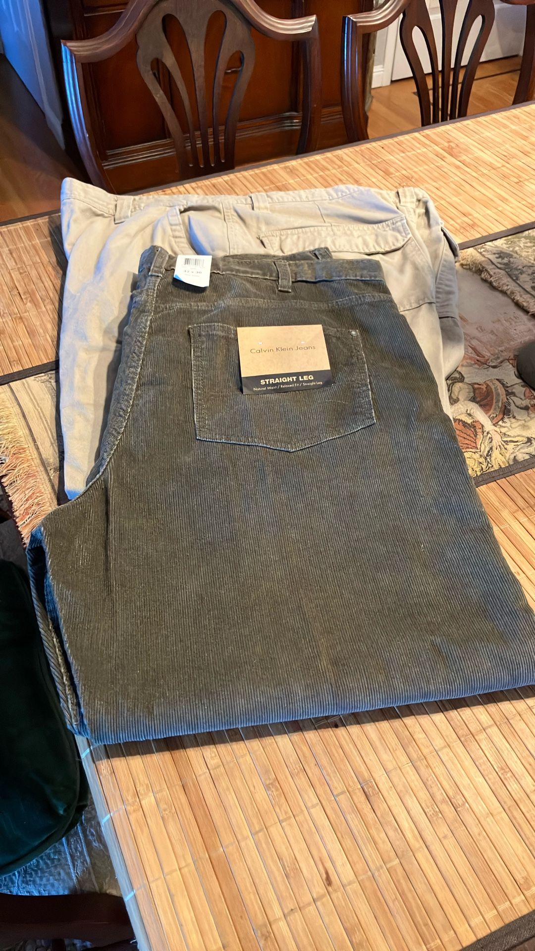 Two Pairs Men’s Pants - NEW Calvin Klein Jeans Straight Leg