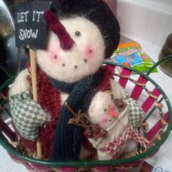 Vintage Felt Snowman