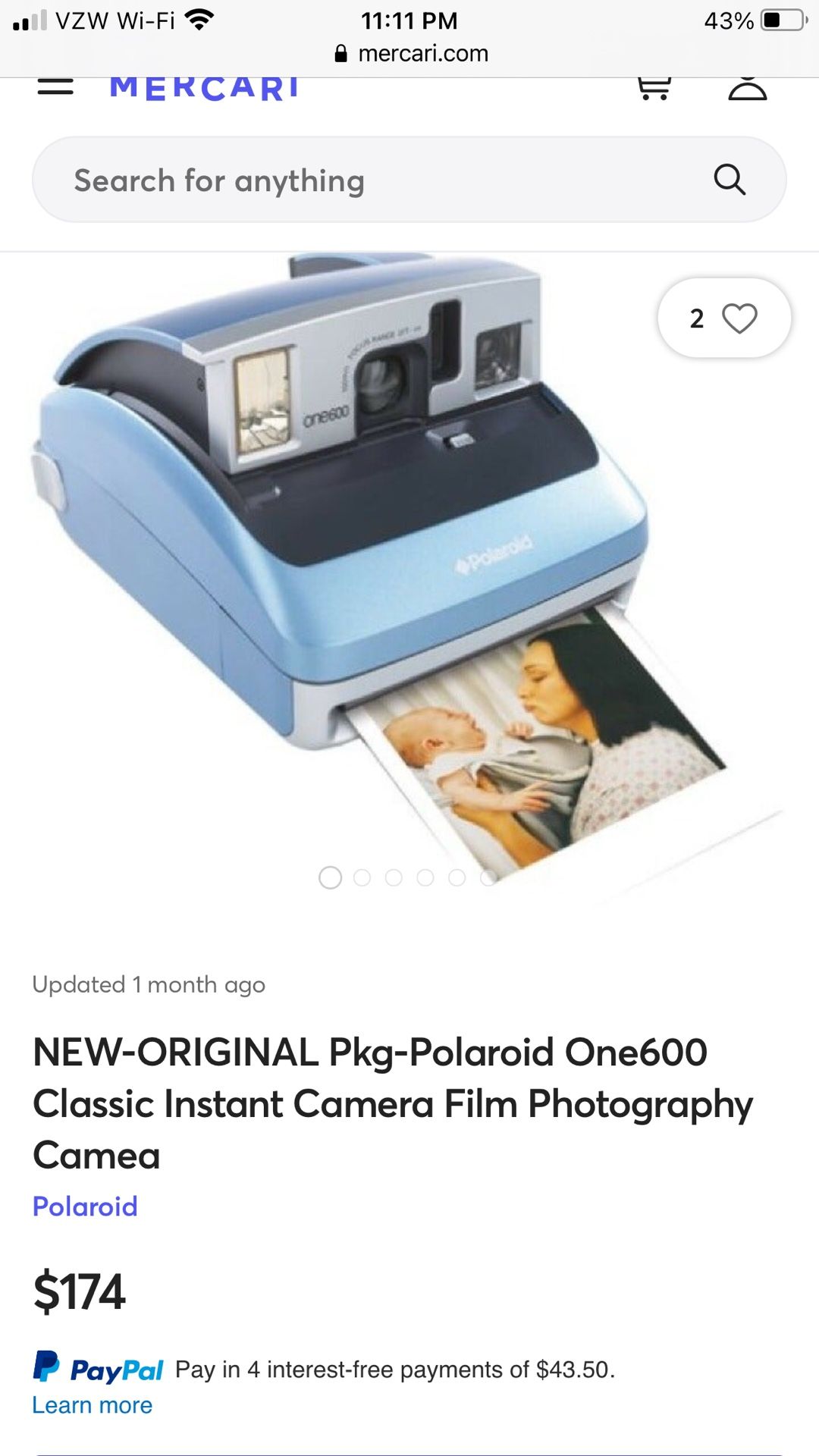Polaroid Camera One 600