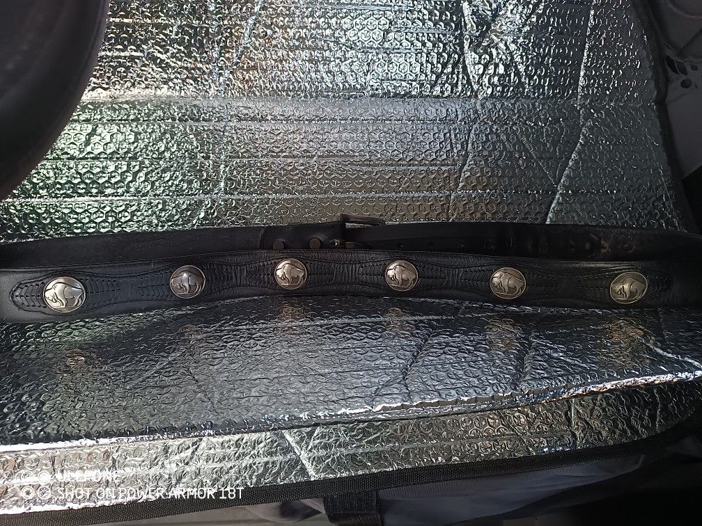 A, LEATHER BUFALO BELT SIZE 44 ONLY ONE AVAILABLE