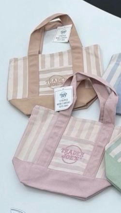 Trader Joe tote bags stripped