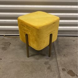 yellow mini ottoman 