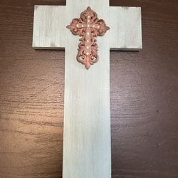Wooden Plaque Decor Cross 