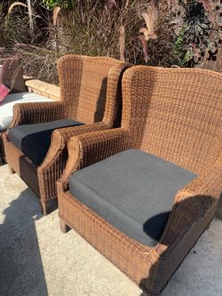 Pottery barn outdoor chairs - both