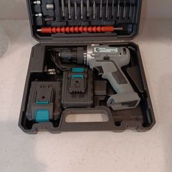 Cordless 21 Volt Drill With TWO Batteries.