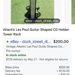 Vintage Guitar CD Holder Metal Strong