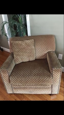 Fabric chair with nail head trim
