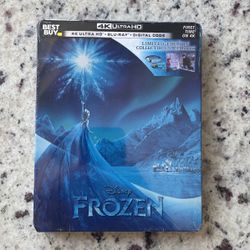 FROZEN STEELBOOK IN 4K ULTRA HD + BLU-RAY + DIGITAL CODE- BRAND NEW! RARE! OUT OF PRINT. 