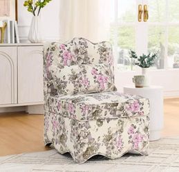 New in Box Flannel Single Dining Chair with Soft seat Cushion and backrest Matching Pillow
