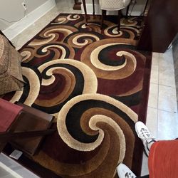 Multi Color Blush Rug. 8×10  Clean.