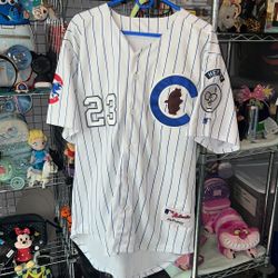Rare Majestic Cubs #23 Ryne Sanberg Throwback Size 50 Jersey Harry CareyHey Hey