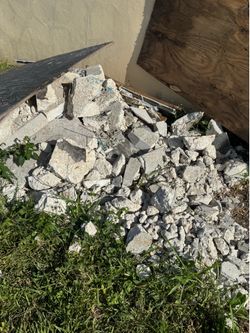 Free concrete rock fill