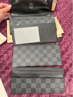 PRELOVED Louis Vuitton Damier Graphite Wallet with 3 Inserts