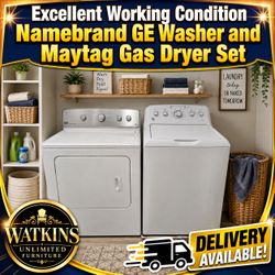 🔥 GE WASHER + MAYTAG GAS DRYER SET — EXCELLENT WORKING CONDITION! 🔥