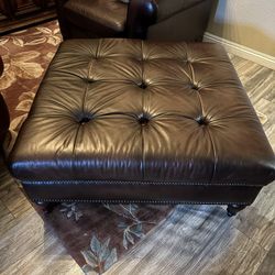 Leather Ottoman 