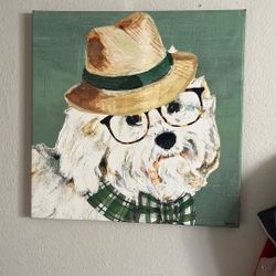 Painting Of Adorable Doggie 