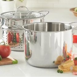 Princess House 8 Qt Stockpot With Steaming Basket/ Olla De 8 Qt Con Vaporera De Princess House 