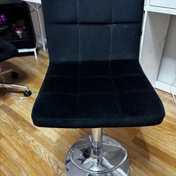 Tall Black Vanity Chair