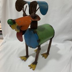 Metal Dog Yard Sculpture