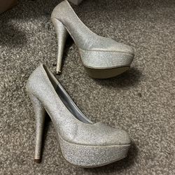 Silver Sparkly Heels