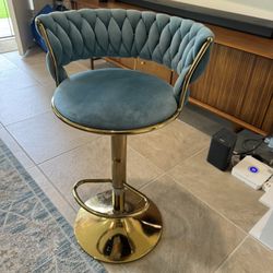 Blue Cushion Stools (3)