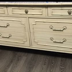 Thomasville Allegro 57” Dresser Faux Bamboo Detail