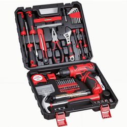 Tool Set - Tool Kit with 8V Cordless Drill