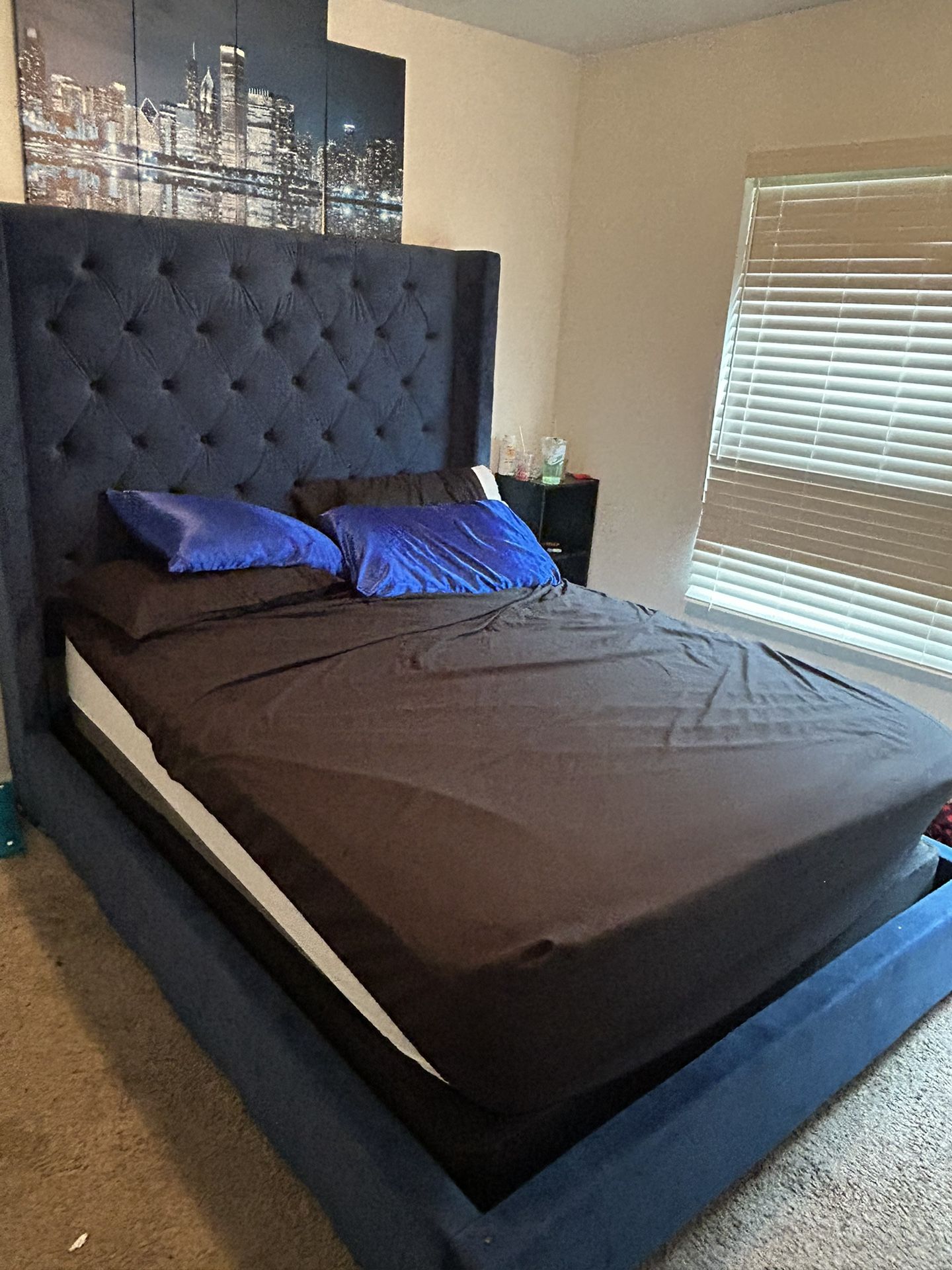 Queen Bedframe Mattress NOT Included 