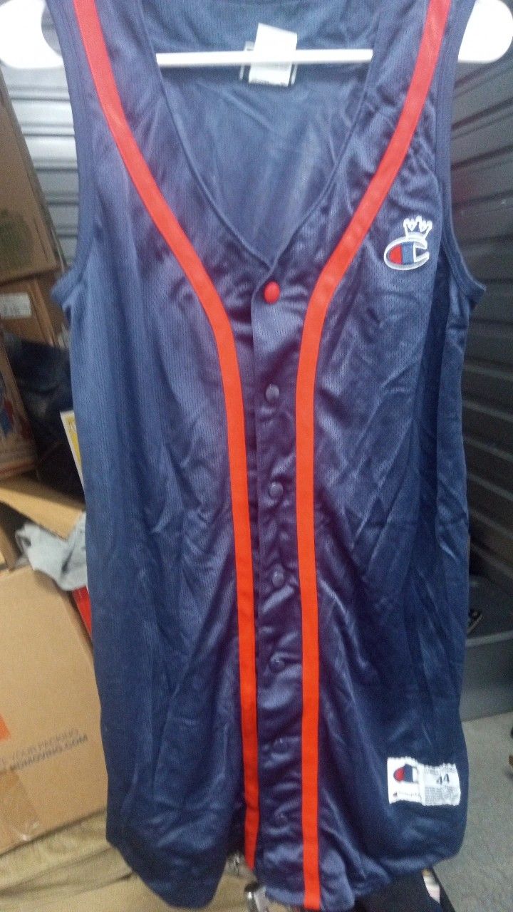 Women's Champion Sleeveless Baseball Jersey Style Dress Size L