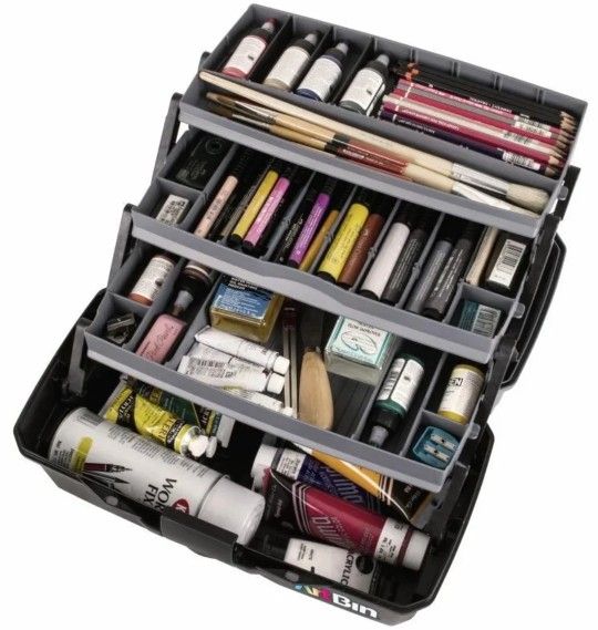 ArtBin Three Tray Art Craft Supply Organization Black Box Made in the USA