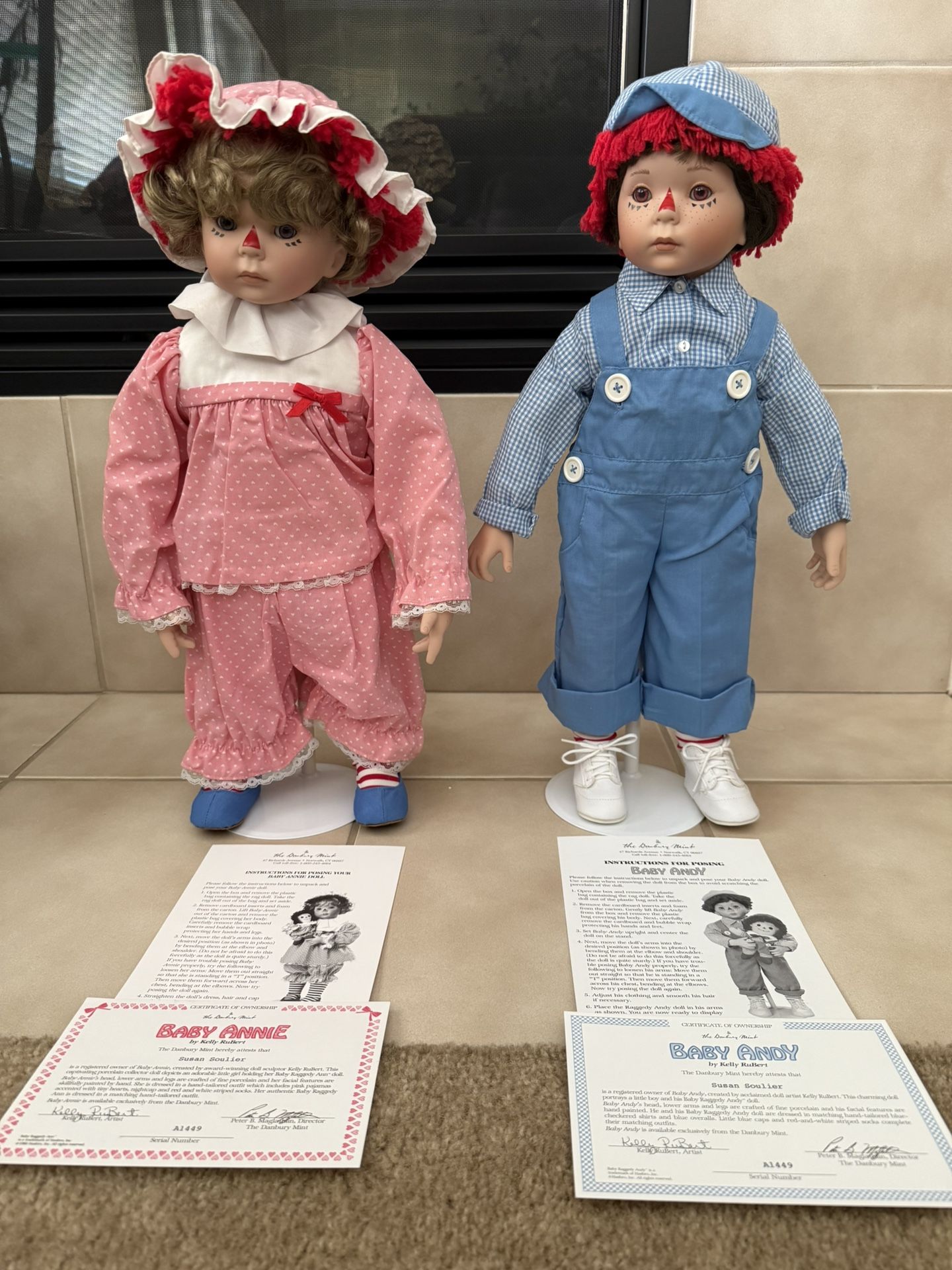 Danbury Mint “Baby Annie” & “Baby Andy” Dolls
