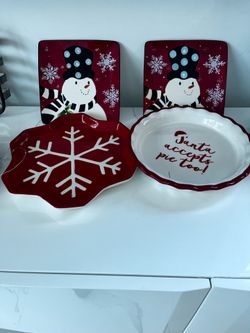 Christmas Serving Plates & Bowl