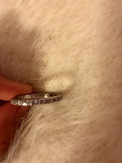 Diamond silver ring