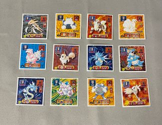 Vintage Pokemon Amada stickers