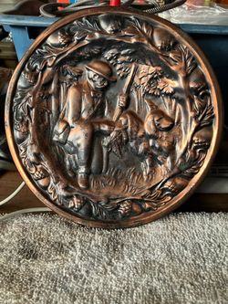 Vintage copper plate 6 1/2 “