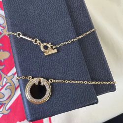Tiffany & Co. Diamond And Black Onyx Round Pendant Necklace