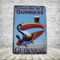 Guinness Vintage Style Antique Collectible Tin Metal Sign Wall Decor