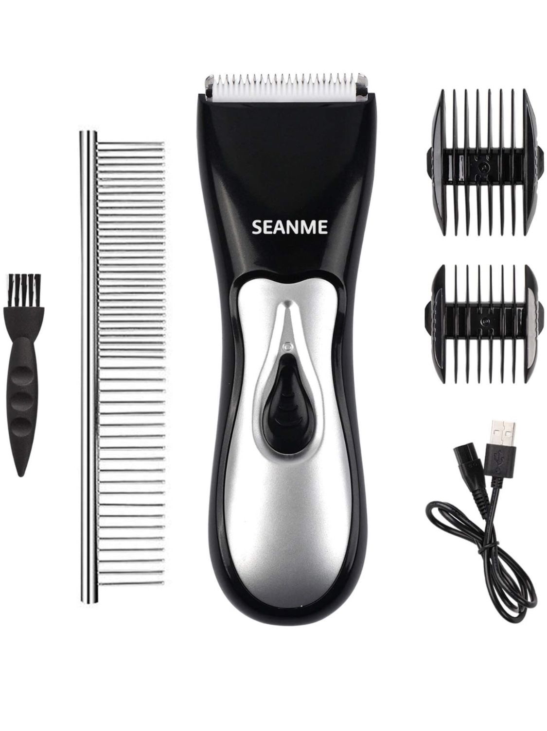 Dog Clippers Washable, New Upgrade Waterproof 2 in 1 Pet Grooming Kit with Double Blades Professional Electric Trimmer Set Rechargeable