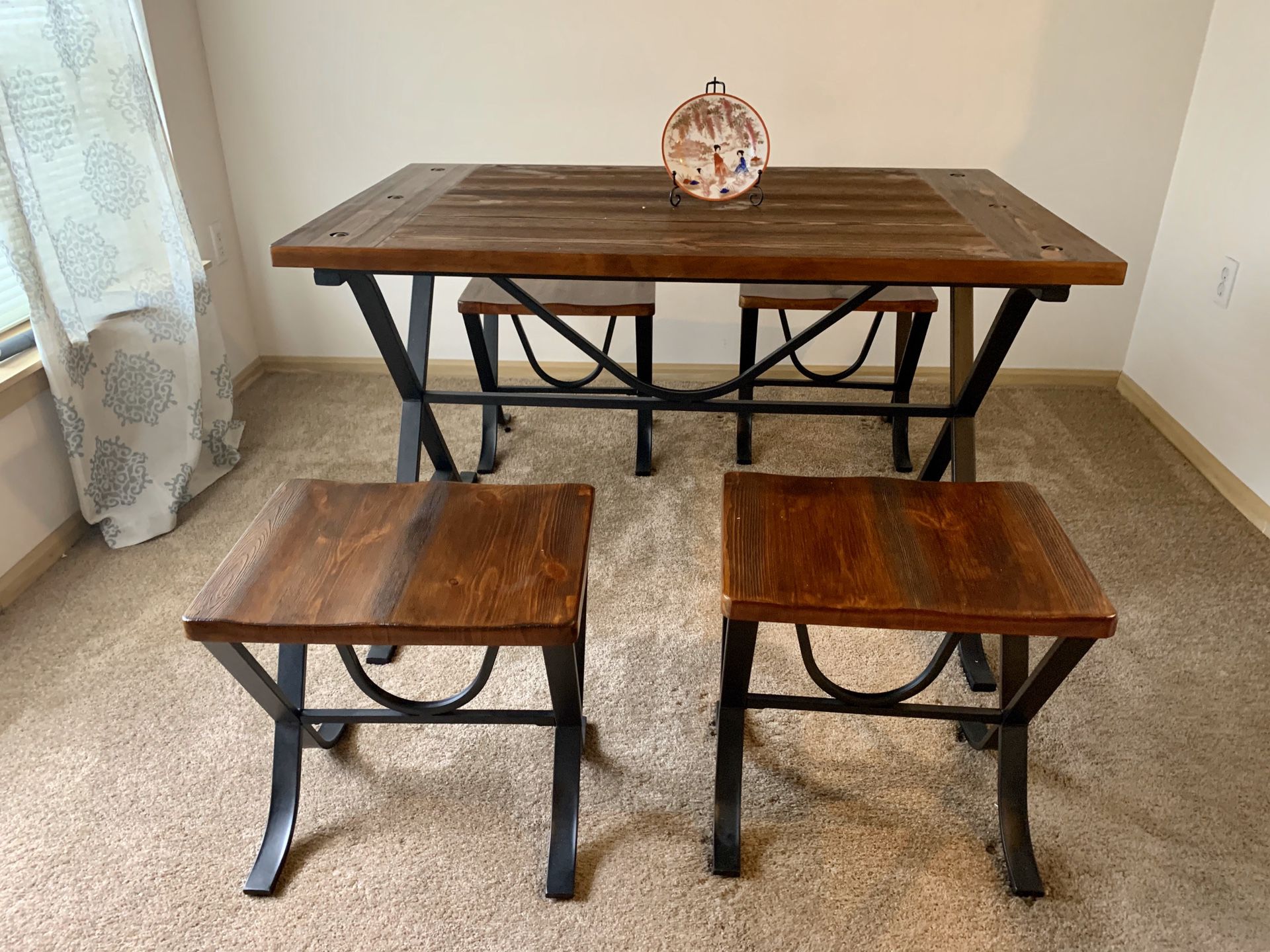 Table and Four Stools