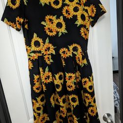 Lularoe Sunflower Dress Size L