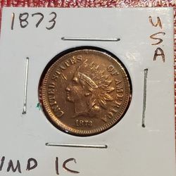 1873 UNITED STATES INDIAN HEAD CENT ANTIQUE RESTRIKE COIN