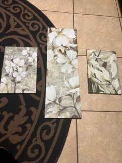 Flower art frames 3pc